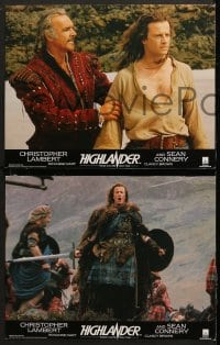 6c002 HIGHLANDER 17 English LCs 1986 Christopher Lambert, Roxanne Hart, Sean Connery, immortals!