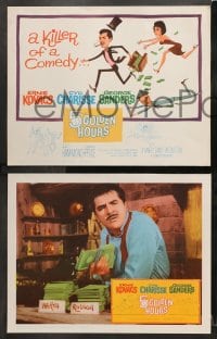 6c027 5 GOLDEN HOURS 8 LCs 1961 wacky title card art of Ernie Kovacs, Cyd Charisse & George Sanders!