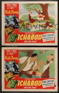6c746 ADVENTURES OF ICHABOD & MISTER TOAD 4 LCs 1949 BING and WALT wake up Sleepy Hollow with a BANG