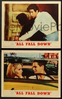 6c035 ALL FALL DOWN 8 LCs 1962 young Warren Beatty isn't man enough to be faithful to one woman!