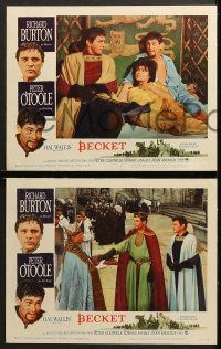 6c063 BECKET 8 roadshow LCs 1964 Richard Burton in the title role, Peter O'Toole, Peter Glenville