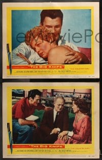 6c619 BIG KNIFE 7 LCs 1955 Robert Aldrich, movie star Jack Palance, Ida Lupino!