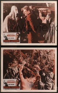 6c824 BLACK LEGION 3 LCs R1956 border art of smoking Humphrey Bogart & klansman w/whip!