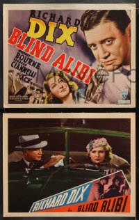 6c083 BLIND ALIBI 8 LCs 1938 blind Richard Dix, Eduardo Ciannelli, Mercer, complete set!