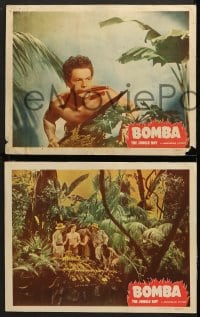 6c748 BOMBA THE JUNGLE BOY 4 LCs 1949 Johnny Sheffield, Peggy Ann Garner & Oto the monkey!
