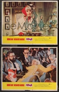 6c113 CAPRICE 8 LCs 1967 great images of pretty Doris Day, Richard Harris, spy comedy!