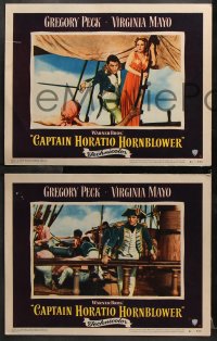 6c705 CAPTAIN HORATIO HORNBLOWER 5 LCs 1951 images of sailor Gregory Peck & pretty Virginia Mayo!