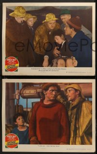 6c829 CAPTAINS COURAGEOUS 3 LCs R1946 images of Spencer Tracy & Freddie Bartholomew, Carradine!