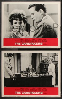 6c118 CARETAKERS 8 LCs 1963 Robert Stack, Polly Bergen & Joan Crawford in a mental hospital!