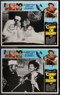 6c119 CARRY ON HENRY VIII 8 LCs 1972 Sidney James, Gerald Thomas historic English comedy!