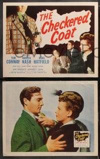 6c128 CHECKERED COAT 8 LCs 1948 Tom Conway, Noreen Nash, Hurd Hatfield, crime film noir!