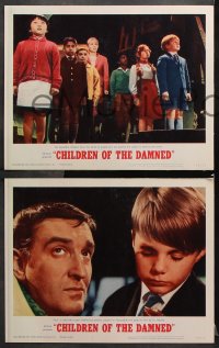 6c130 CHILDREN OF THE DAMNED 8 LCs 1964 beware the creepy kid's eyes that paralyze!