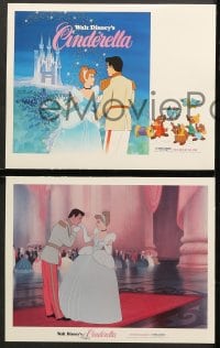 6c132 CINDERELLA 8 LCs R1981 Walt Disney classic romantic musical fantasy cartoon!