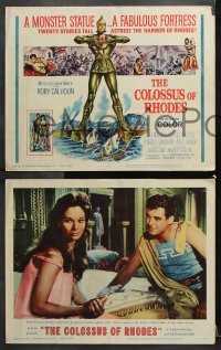 6c141 COLOSSUS OF RHODES 8 LCs 1961 Sergio Leone's Il colosso di Rodi, Lea Massari, Rory Calhoun!