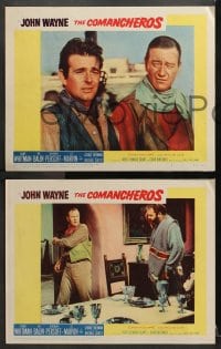 6c834 COMANCHEROS 3 LCs 1961 John Wayne, Stuart Whitman, Lee Marvin, directed by Michael Curtiz!