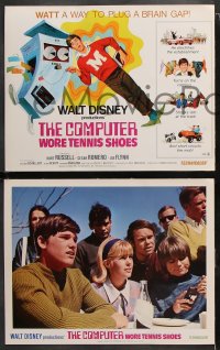6c014 COMPUTER WORE TENNIS SHOES 9 LCs 1969 Walt Disney, young Kurt Russell, Cesar Romero