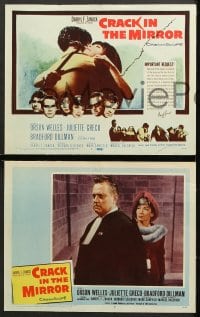 6c147 CRACK IN THE MIRROR 8 LCs 1960 Bradford Dillman, Juliette Greco, directed by Richard Fleischer