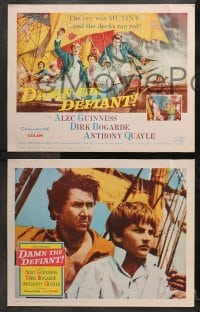 6c151 DAMN THE DEFIANT 8 LCs 1962 Alec Guinness & Dirk Bogarde facing a bloody mutiny!