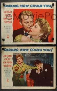 6c154 DARLING, HOW COULD YOU! 8 LCs 1951 Joan Fontaine, John Lund, from James M. Barrie play!