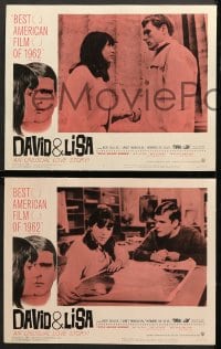 6c156 DAVID & LISA 8 LCs 1963 Kier Dullea & Janet Margolin, Frank Perry mental hospital drama!