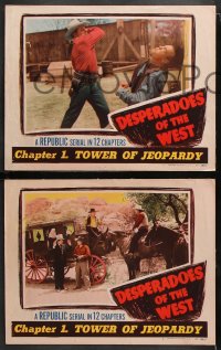 6c837 DESPERADOES OF THE WEST 3 chapter 1 LCs 1950 cool action-packed cowboy western serial images!