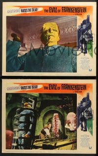 6c188 EVIL OF FRANKENSTEIN 8 LCs 1964 Peter Cushing, Hammer, wonderful monster images!