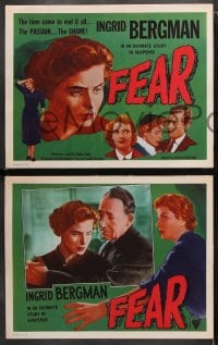 6c198 FEAR 8 LCs 1956 Roberto Rossellini's La Paura, Ingrid Bergman., Mathias Wieman!