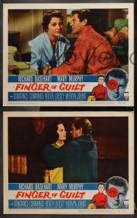 6c205 FINGER OF GUILT 8 LCs 1956 movie maker Richard Basehart trapped by Mary Murphy's love letters!