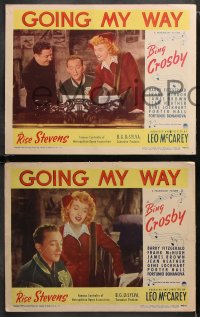 6c846 GOING MY WAY 3 LCs 1944 Bing Crosby & pretty Rise Stevens, McHugh in Leo McCarey classic!