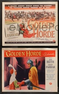 6c242 GOLDEN HORDE 8 LCs 1951 David Farrar, Richard Egan & sexy Ann Blyth!