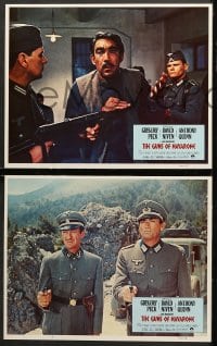 6c252 GUNS OF NAVARONE 8 LCs R1979 art of Gregory Peck, David Niven & Anthony Quinn in WWII!