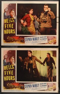 6c634 HELL'S FIVE HOURS 7 LCs 1958 Stephen McNally, top suspense story of the nuclear age!