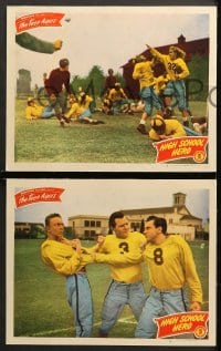 6c852 HIGH SCHOOL HERO 3 LCs 1946 The Teen-Agers, Freddie Stewart, sports football!