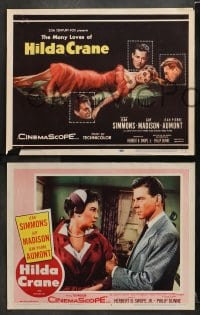 6c271 HILDA CRANE 8 LCs 1956 Guy Madison, Jean Pierre Aumont, sexy Jean Simmons in title role!