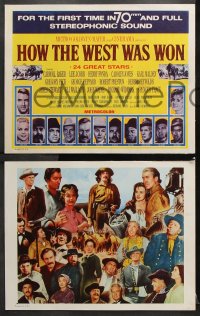 6c281 HOW THE WEST WAS WON 8 int'l LCs R1969 John Ford epic, Debbie Reynolds, Peck & all-star cast!