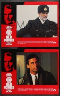 6c285 HUNT FOR RED OCTOBER 8 LCs 1990 images of Alec Baldwin in Russian military submarine!