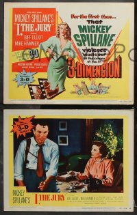 6c290 I, THE JURY 8 3D LCs 1953 Mickey Spillane, Biff Elliot as Mike Hammer, Peggie Castle!