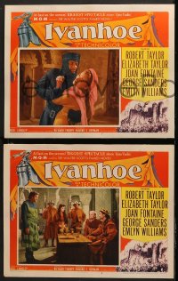 6c859 IVANHOE 3 LCs 1952 Elizabeth Taylor, Robert Taylor & Joan Fontaine!
