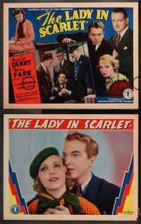 6c331 LADY IN SCARLET 8 LCs 1935 art dealer Denny involved with Farr, ultra-rare complete set!
