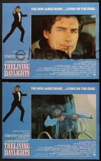 6c345 LIVING DAYLIGHTS 8 LCs 1987 most dangerous Timothy Dalton as super spy James Bond 007!