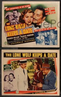 6c349 LONE WOLF KEEPS A DATE 8 LCs 1940 Warren William has tricks up his sleeve, rare complete set!