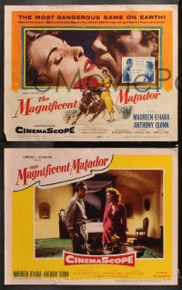6c358 MAGNIFICENT MATADOR 8 LCs 1955 Budd Boetticher, Anthony Quinn, Maureen O'Hara, bullfighting!