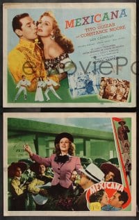 6c380 MEXICANA 8 LCs 1945 pretty Constance Moore, gayest romance this side of the border!