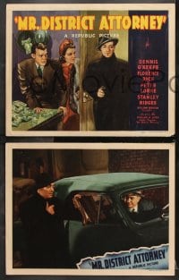 6c393 MR. DISTRICT ATTORNEY 8 LCs 1941 Peter Lorre, Florence Rice, O'Keefe, rare complete set!