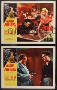 6c409 NIGHT FREIGHT 8 LCs 1955 Forrest Tucker & the bomb-train that terrorized the country!