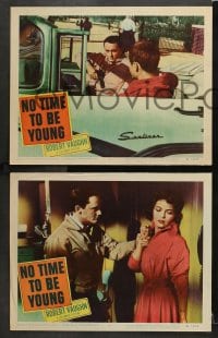 6c729 NO TIME TO BE YOUNG 5 LCs 1957 1st Robert Vaughn, too old to be teens, too young to be adults!