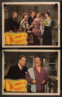 6c786 OH WHAT A NIGHT 4 LCs 1944 Edmund Lowe, Marjorie Rambeau, Alan Dinehart