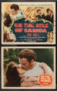 6c417 ON THE ISLE OF SAMOA 8 LCs 1950 Jon Hall, Susan Cabot, South Pacific romance & adventure!