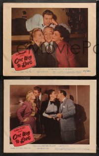 6c687 ONE WAY TO LOVE 6 LCs 1945 Chester Morris, Willard Parker & pretty Marguerite Chapman!