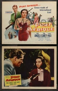 6c432 PORT AFRIQUE 8 LCs 1956 great images of Phil Carey, sexy Pier Angeli, Dennis Price!